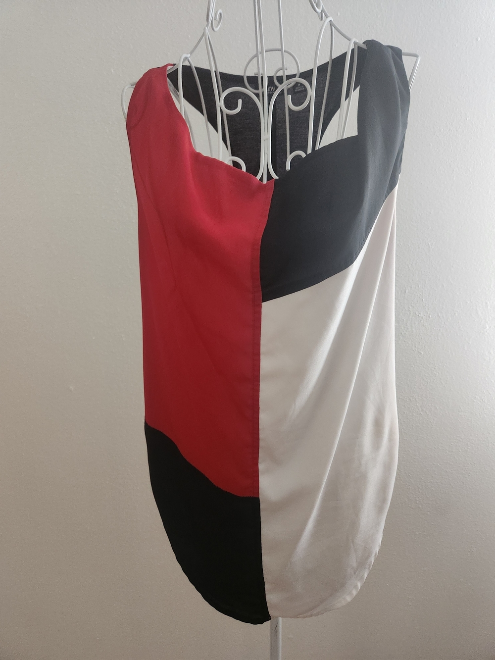 Allen B. by Allen Schwartz Geometric Colorblock Mixed Media Sleeveless Top M